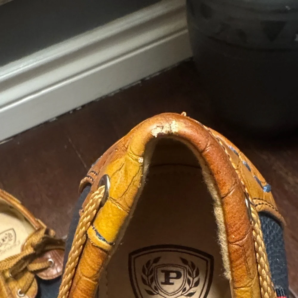 Classic Navy and Tan Boat Shoes